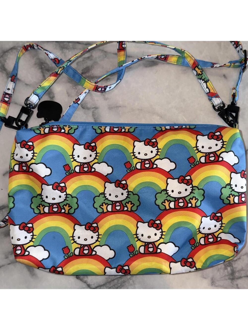 Sanrio X Jujube Hello Kitty Rainbow Multi Way Handbag Crossbody Be Quick 11x7" - Picture 4 of 7